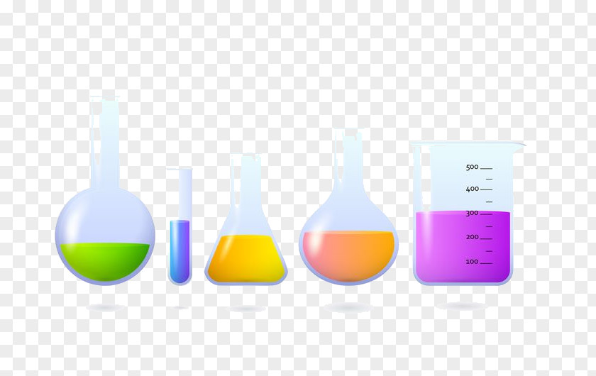 Violet Liquid Laboratory Flask Equipment PNG