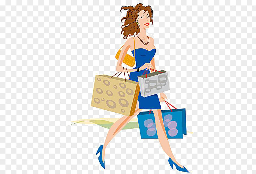 Cartoon Shopping Woman Stock Photography Masterfile Corporation Illustration PNG