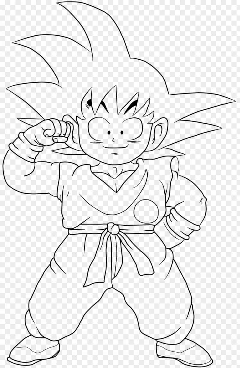 Goku Gohan Line Art Trunks Majin Buu PNG