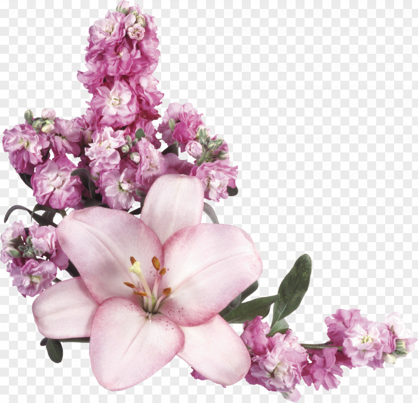 Lavendar Pink Flowers Clip Art PNG