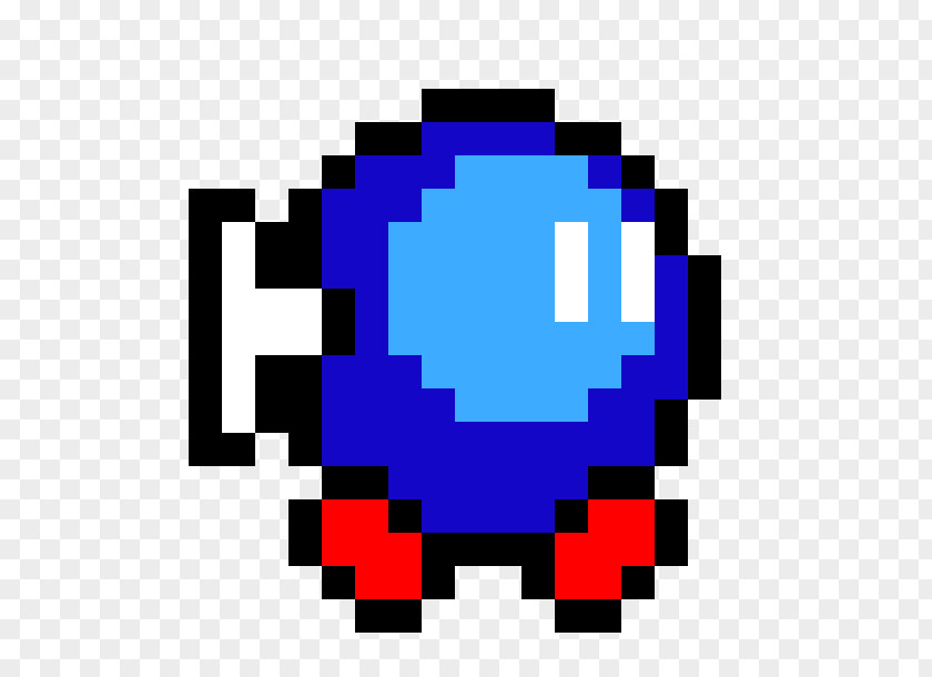 Mario Pixel Art Bob-omb Minecraft PNG