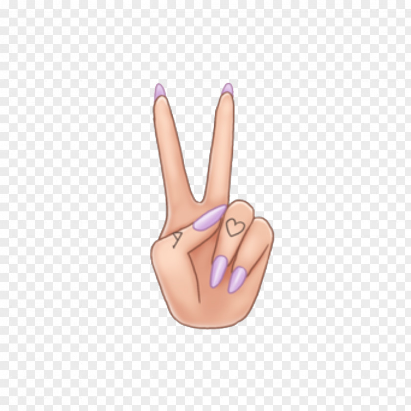 Nail Peace Symbols Paper V Sign Image PNG