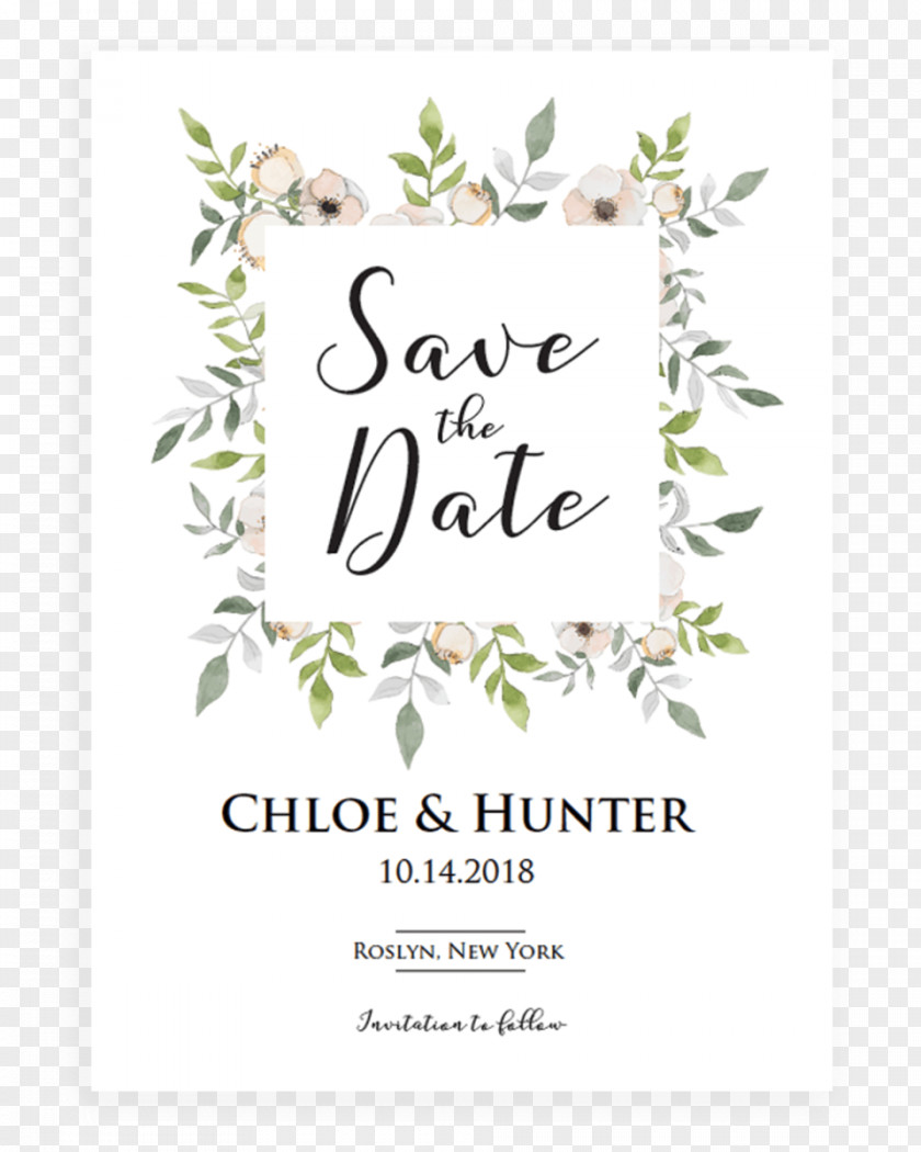 Wedding Invitation Save The Date Flower Floral Design PNG