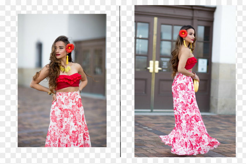 Carmen Miranda Cocktail Dress Gown Prom Shoulder PNG