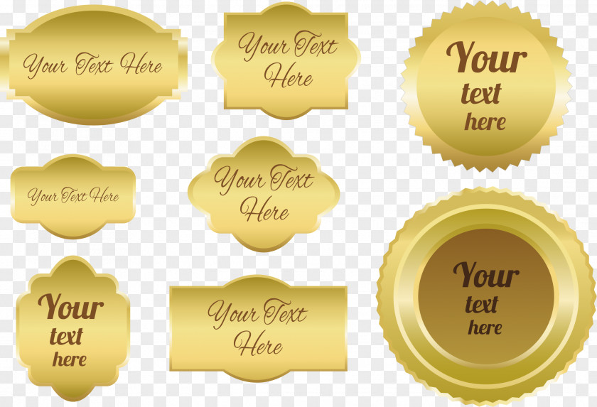 Gold Label Plate PNG