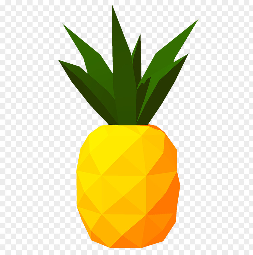 Pineapple Low Poly Clip Art 3D Modeling Drawing PNG