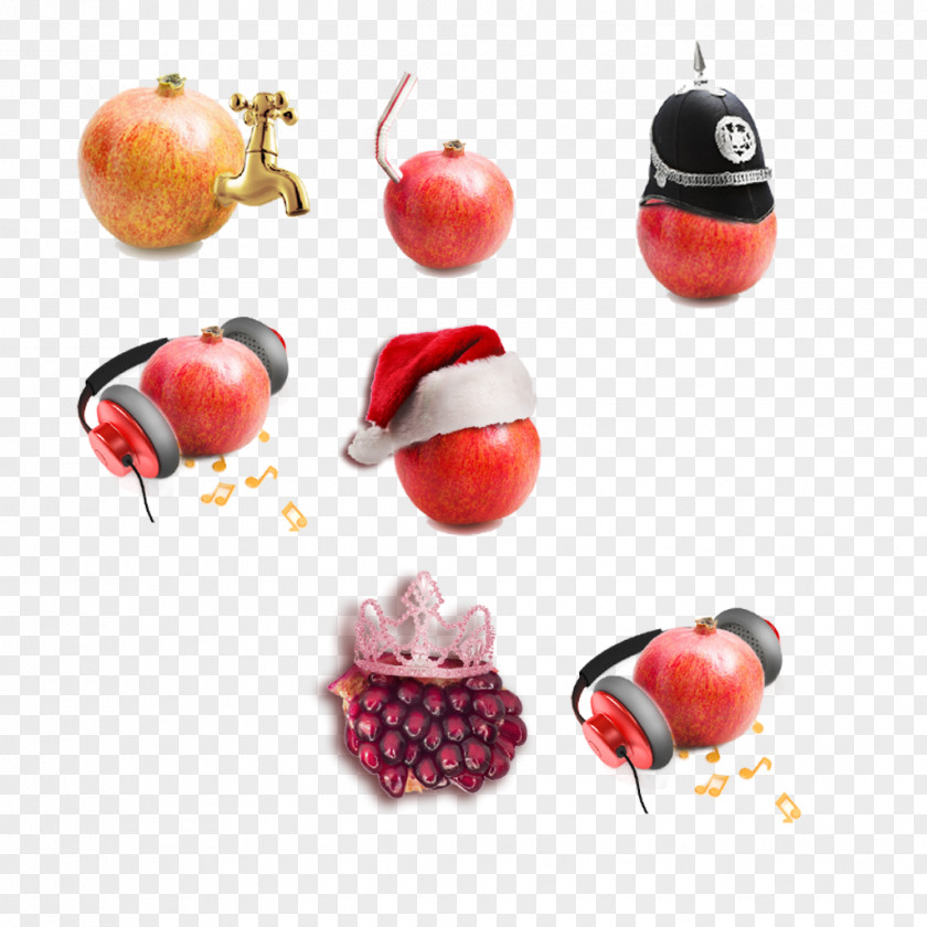 Creative Fruit Apple Auglis Christmas PNG