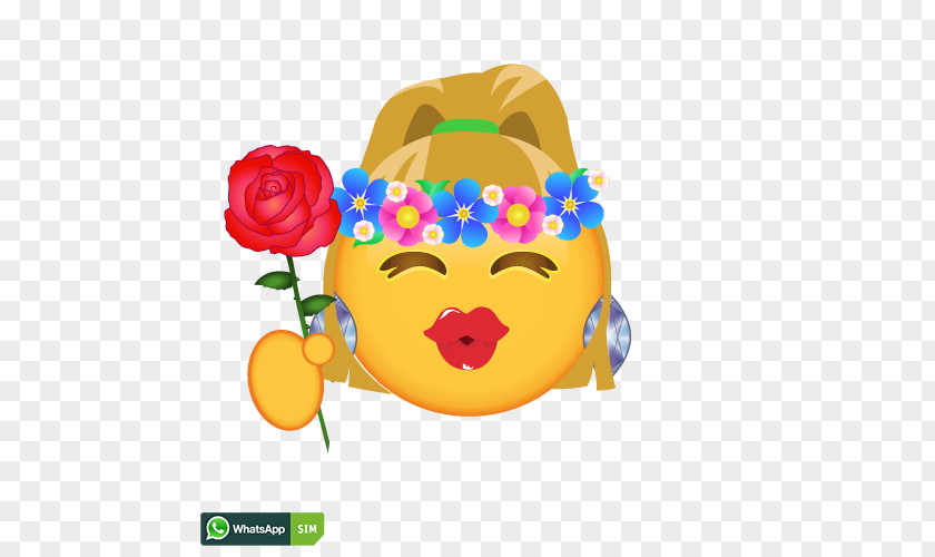 Blumenkranz Smiley Emoji Emoticons PNG