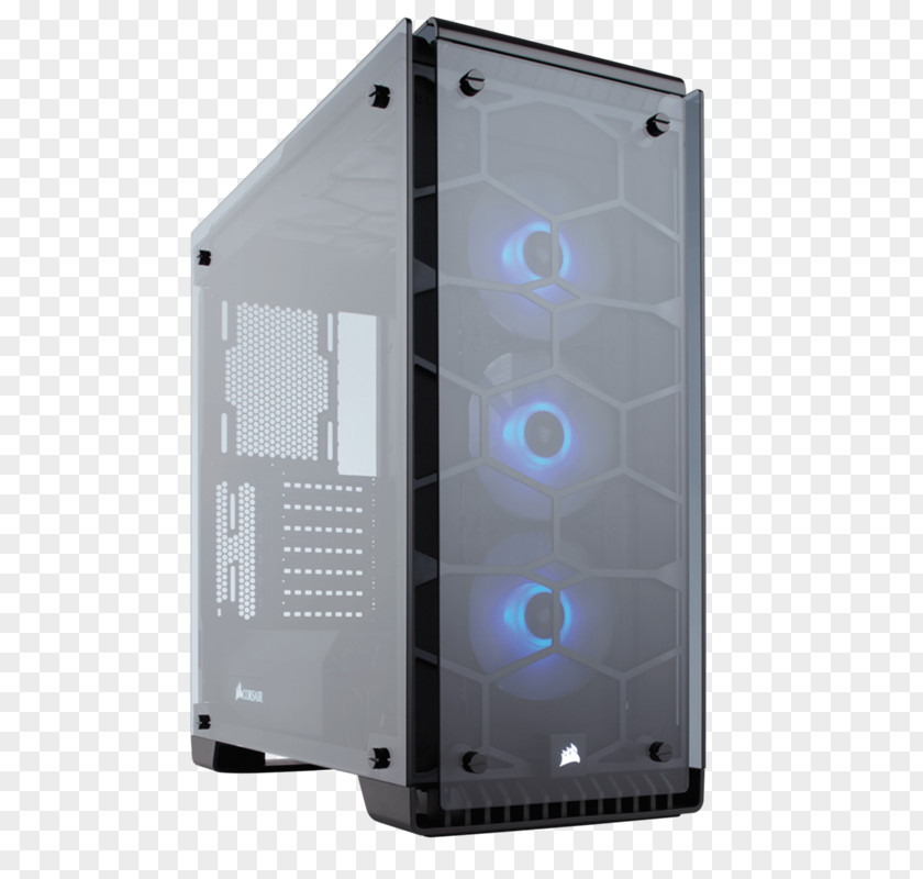 Cooling Tower Computer Cases & Housings Corsair 570X RGB Crystal ATX Case Fan CO-9050069-WW Hardware PNG