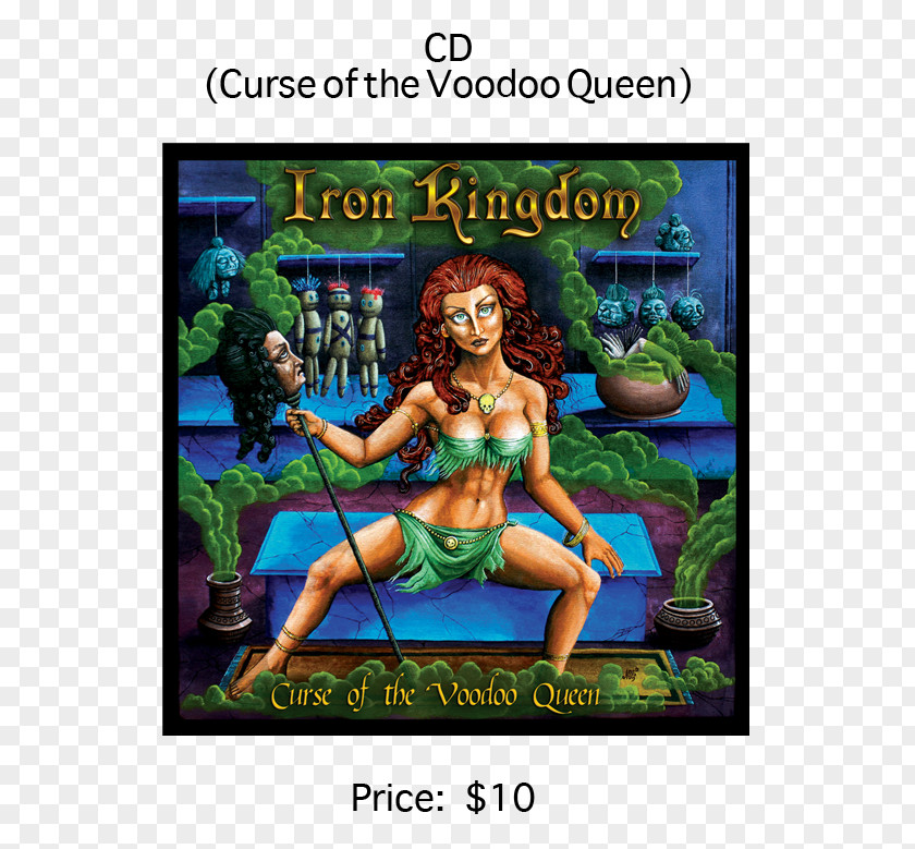 Curse Of The Voodoo Queen Iron Kingdom Album Cover Heavy Metal PNG