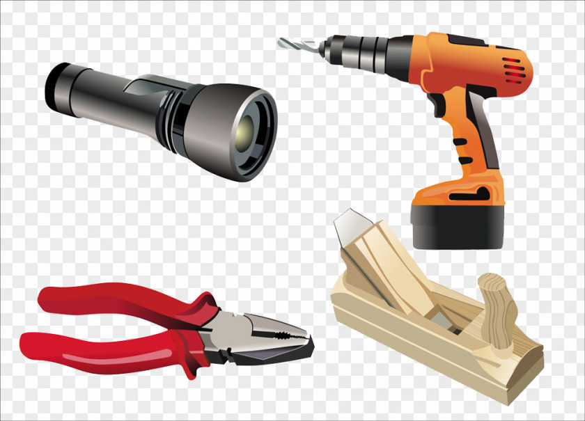 Four Kinds Of Tools Tool Drill Cordless Screwdriver PNG