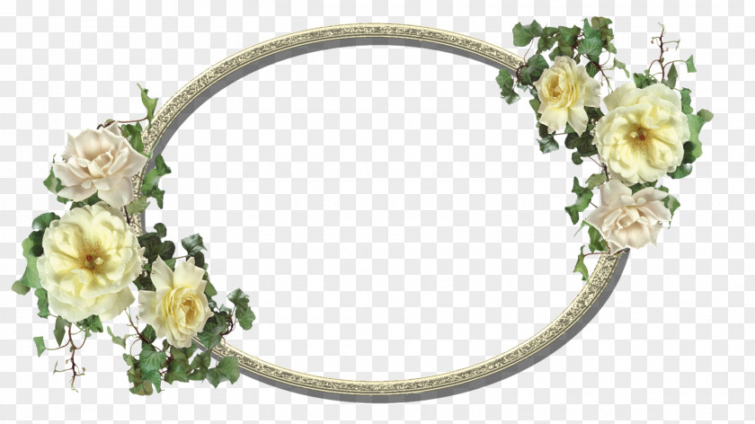 Silver Frame Painting Paper Floral Design PNG