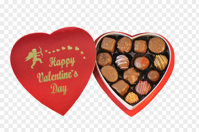 Chocolate Truffle Valentine's Day Box Art Heart PNG