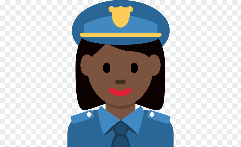 Emoji Police Officer Dark Skin Sheriff PNG