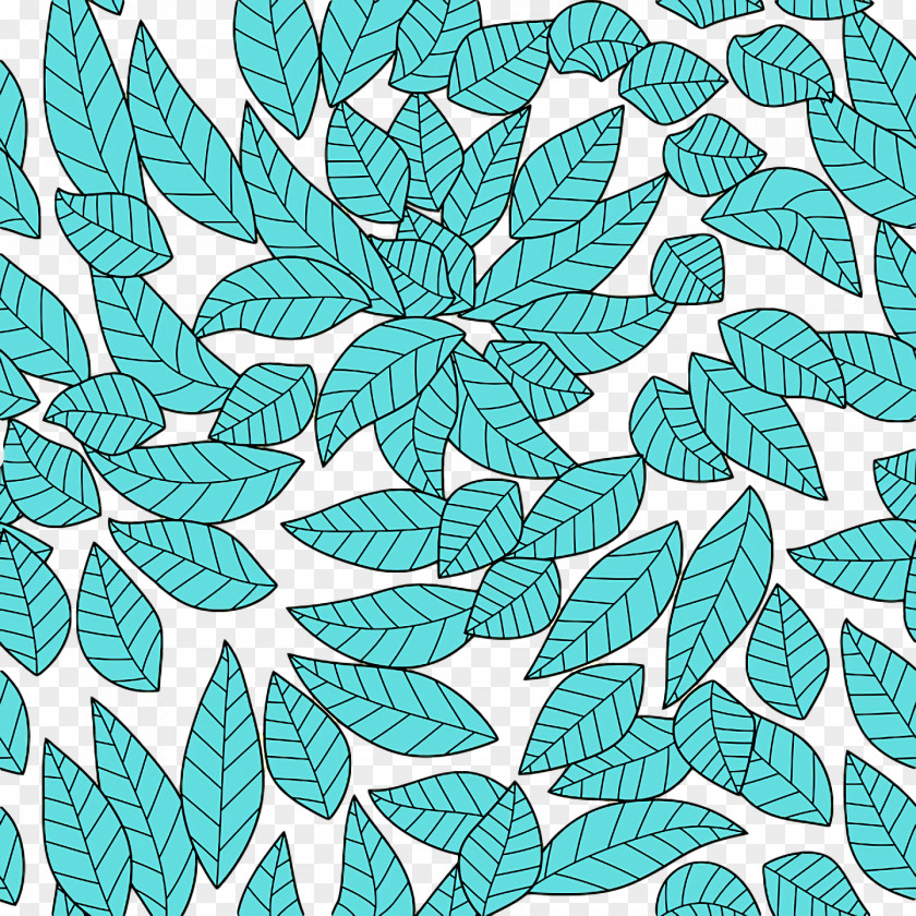 Leaf Pattern Symmetry Green Line PNG