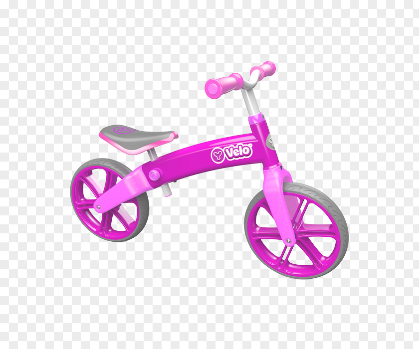 Pink Bicycle Balance Kick Scooter Child Pedals PNG