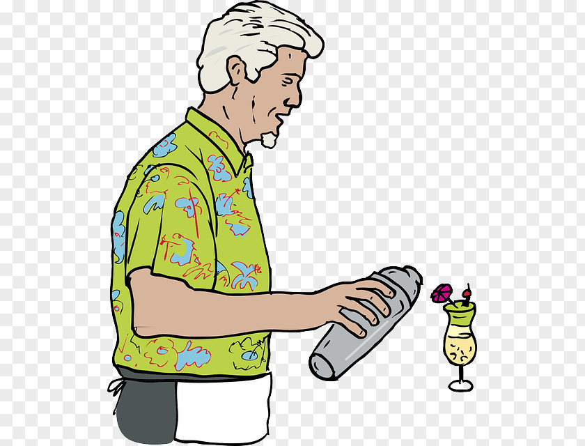 Cartoon Bartender Clip Art PNG