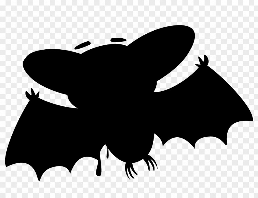 Clip Art BAT-M Silhouette Snout Black M PNG