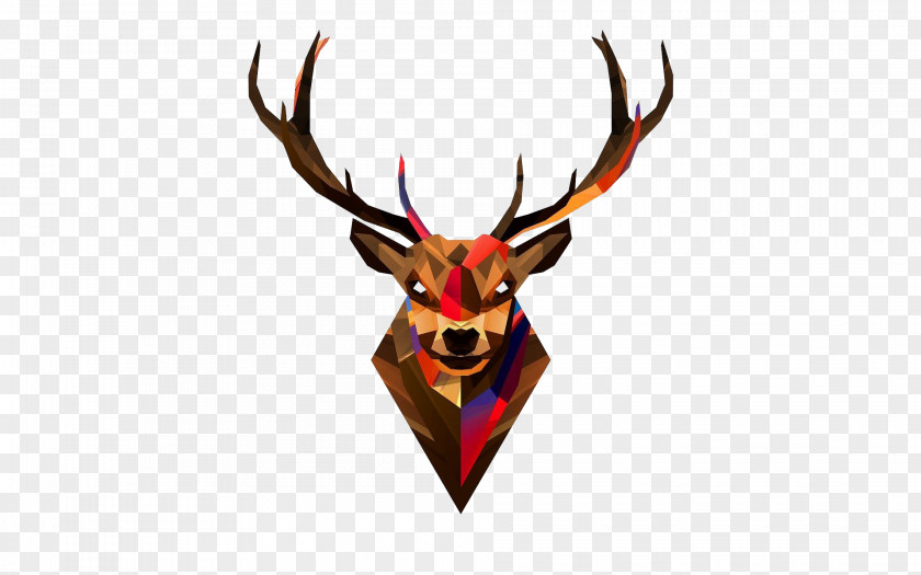 Deer Head Transparent Background Red Antler Wallpaper PNG