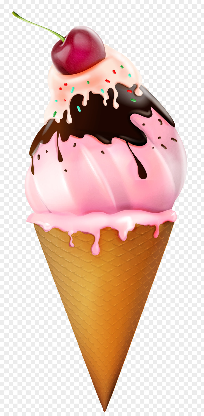 Ice Cream Cones Sundae Chocolate PNG