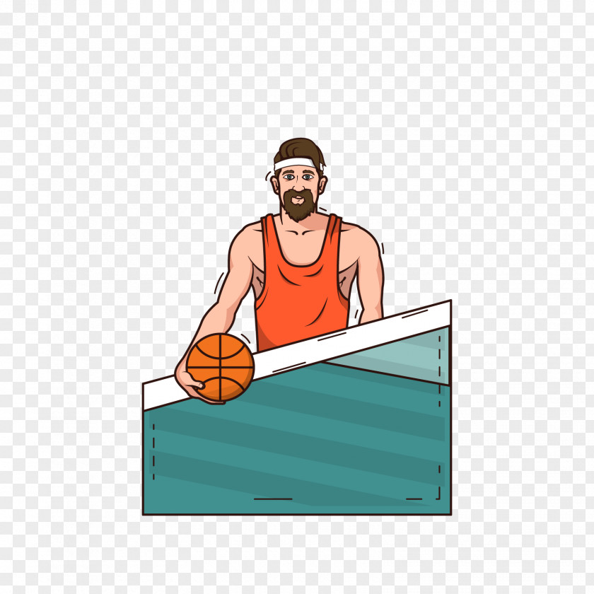 Vector Basketball Player Illustration PNG