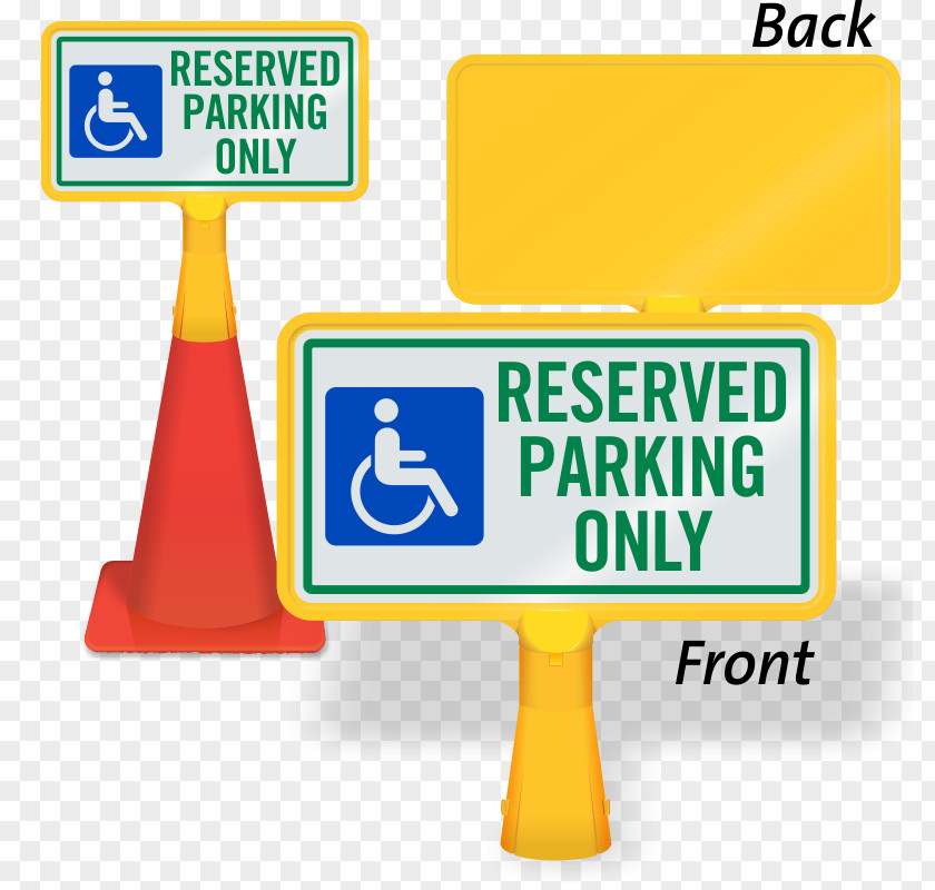 Handicap Parking Symbol Traffic Sign Car Park Disabled Permit PNG