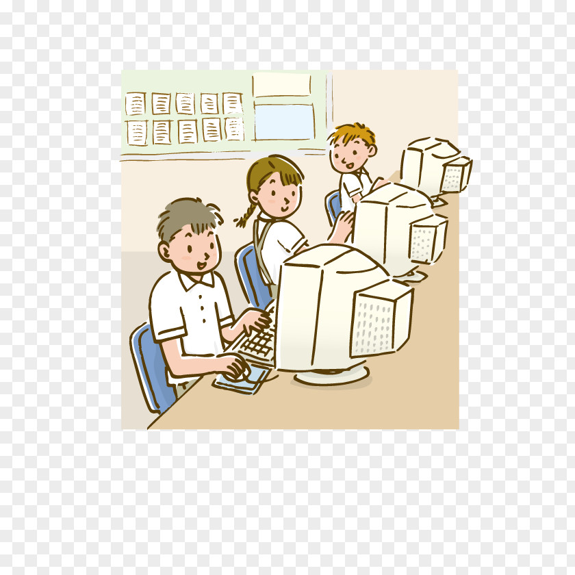 School Children Computer Clip Art PNG