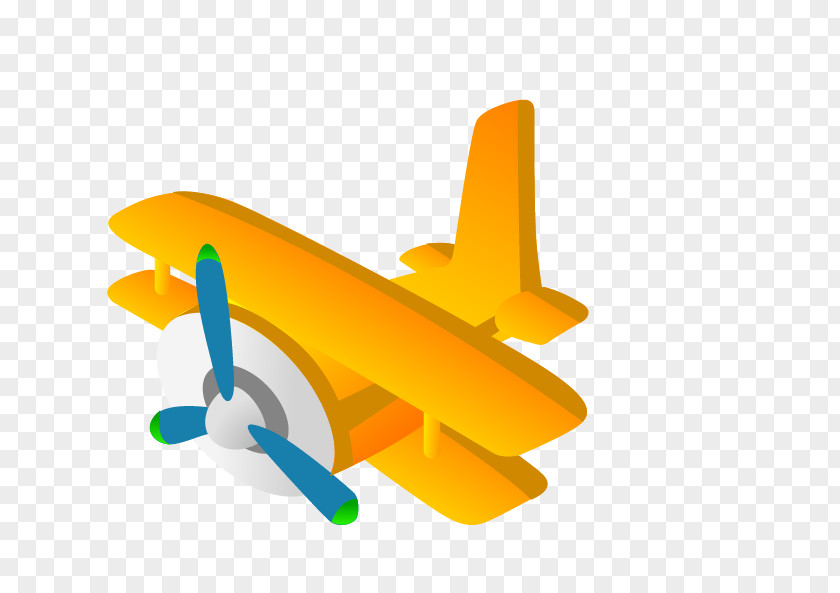 Orange Aircraft Airplane Cartoon Comics PNG