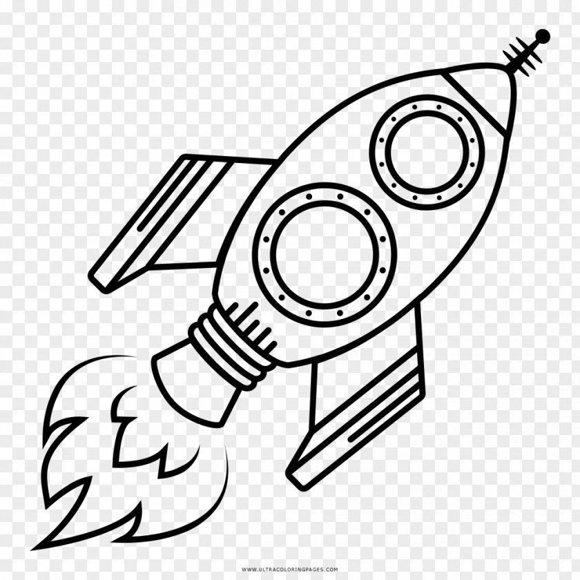 Rocket Drawing Coloring Book Spacecraft Cohete Espacial PNG