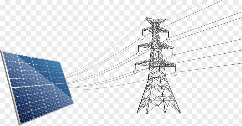 Solar Energy Generation Transmission Tower Clip Art PNG