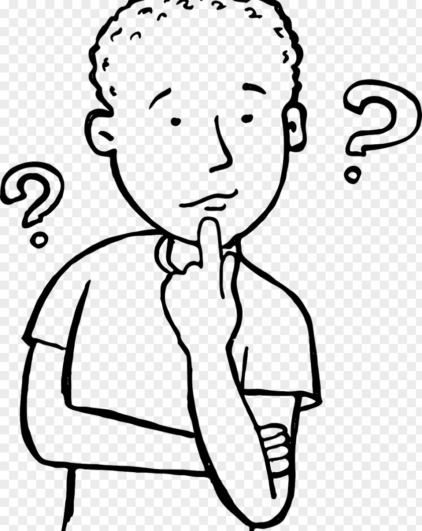 Thinking Boy Social Media Thought Critical Drawing Clip Art PNG