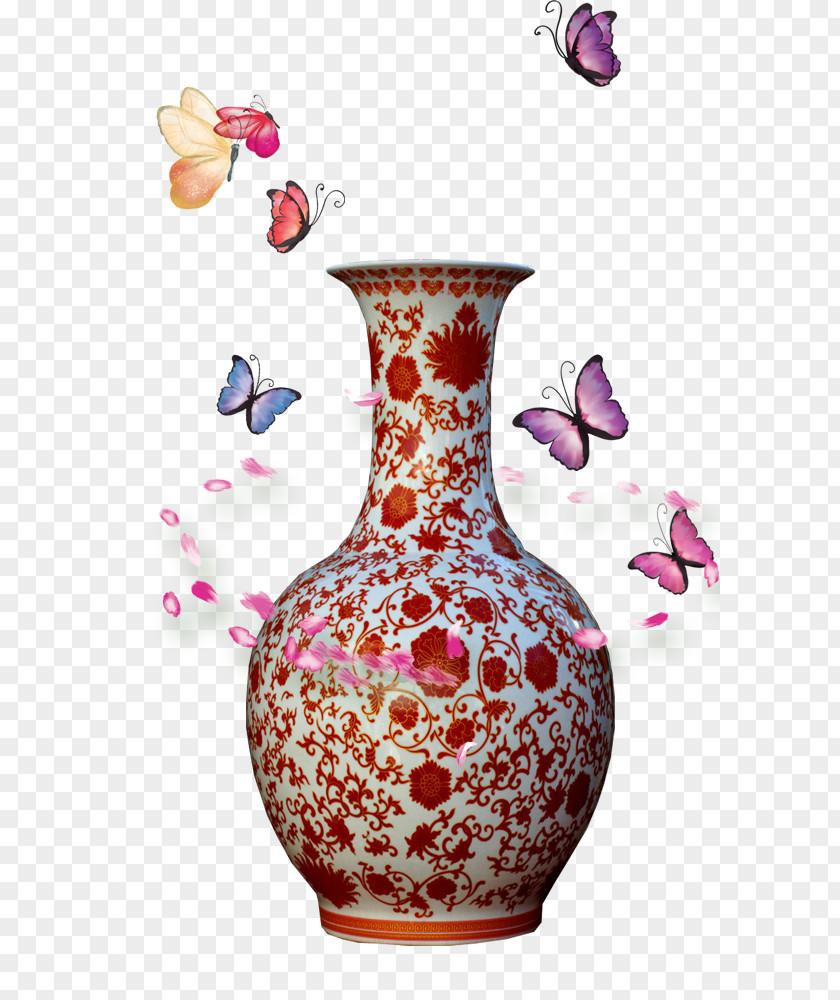 Glaze Porcelain Vase Florero Decorative Arts PNG