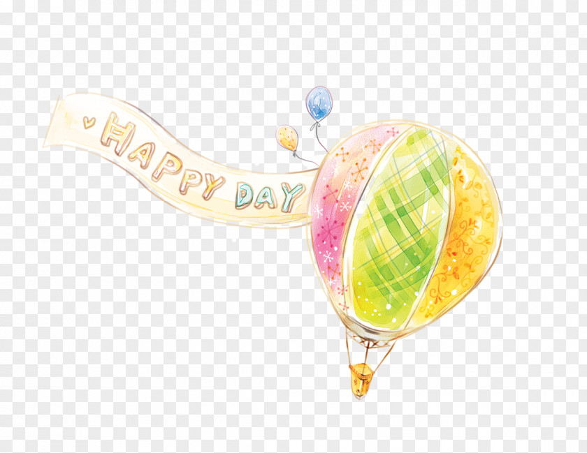 Happy Every Day Balloon Watercolor Painting Designer PNG