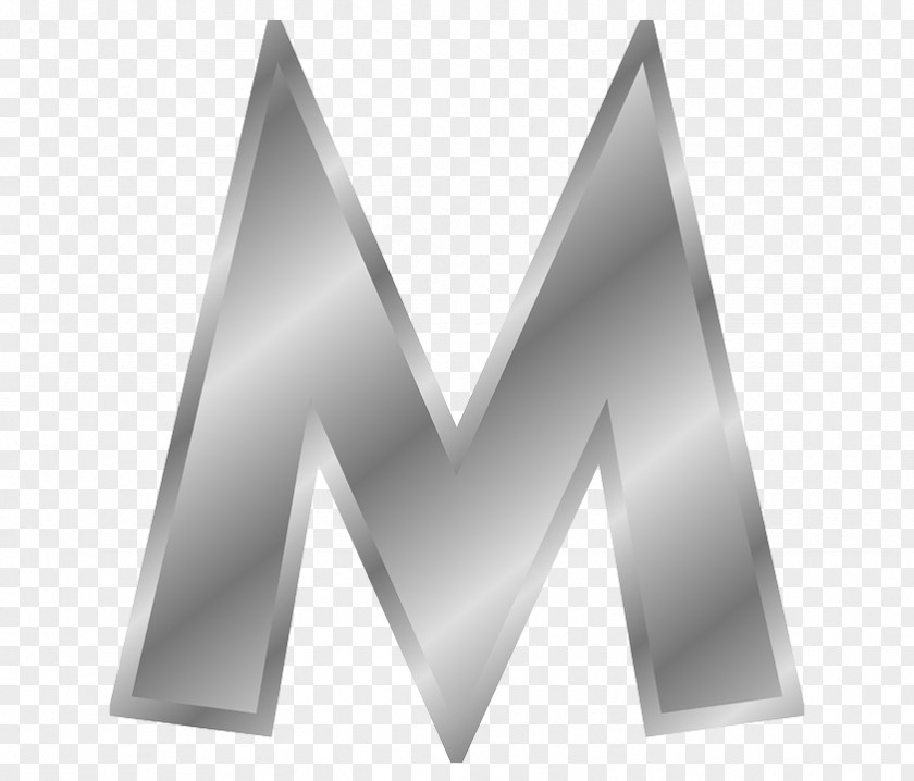 Lettter Design Element Letter Logo Alphabet M Silver PNG