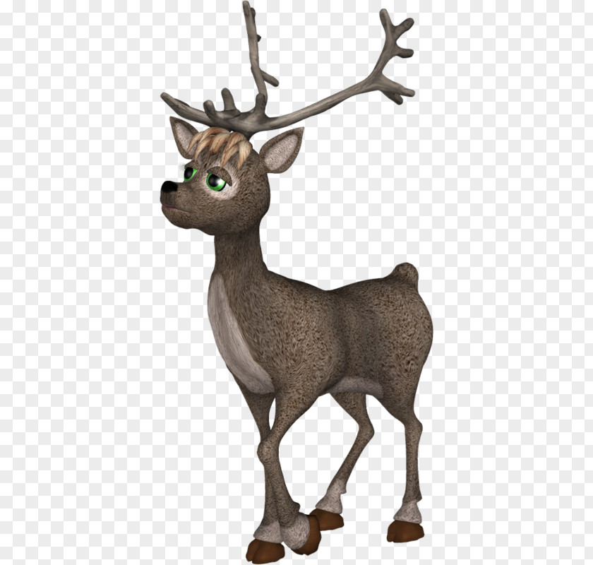 Lovely Hand-painted Cartoon Deer Christmas Decoration Drawing PNG