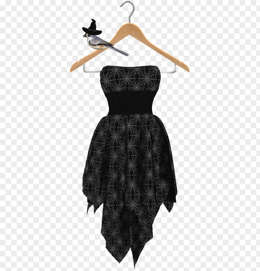 Witch Dress Little Black Shoulder M PNG