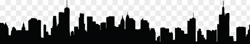 Black Background Skyline Cityscape Silhouette PNG