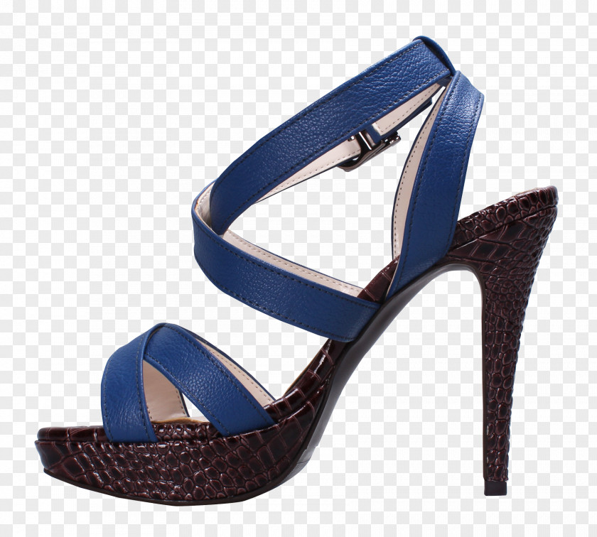 Blue Women Sandal Transparent Slipper Shoe Mule PNG