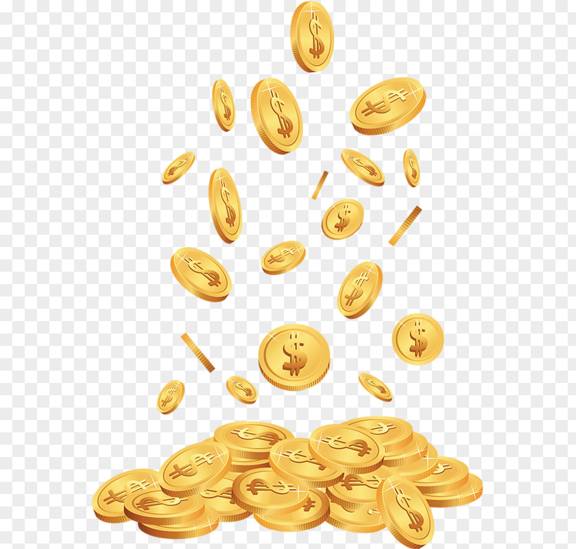 Creative Coin Gold PNG