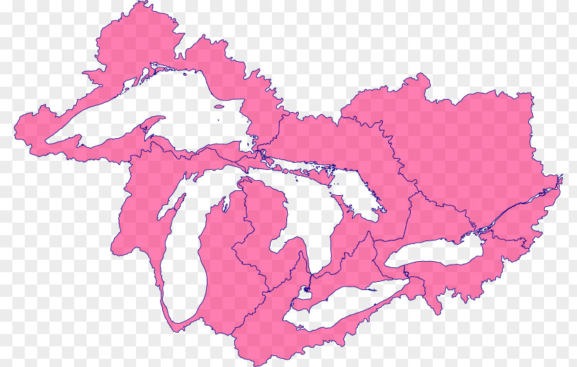 Great Lakes Water Flow Region Basin Manistique River PNG