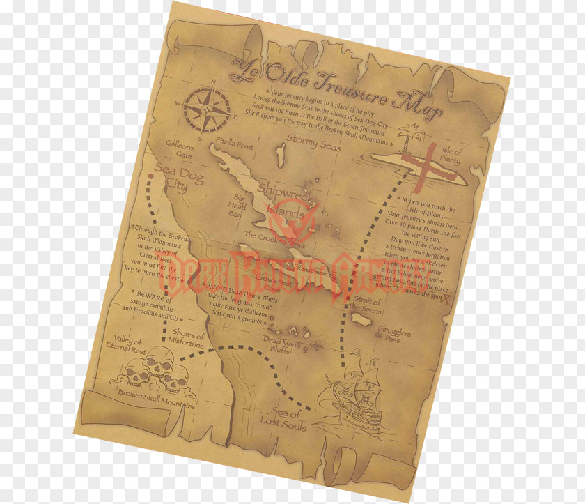 Pirate Treasure Paper Map Piracy PNG