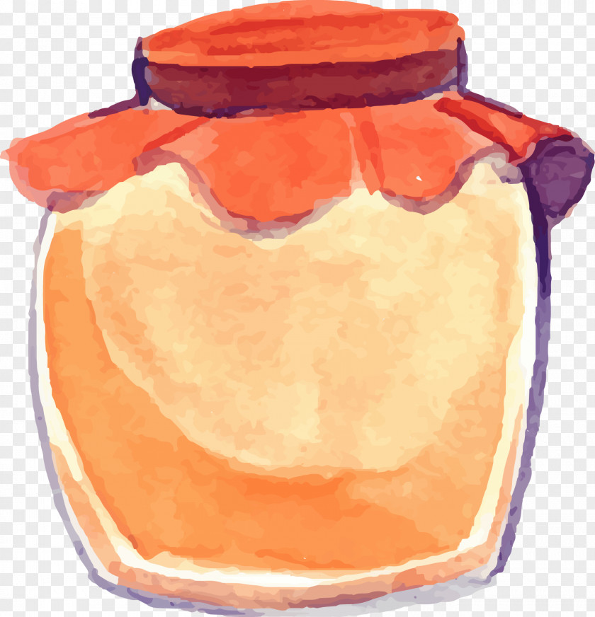 Vector Painted Honey Jar Roast Chicken Fried Egg Roasting PNG