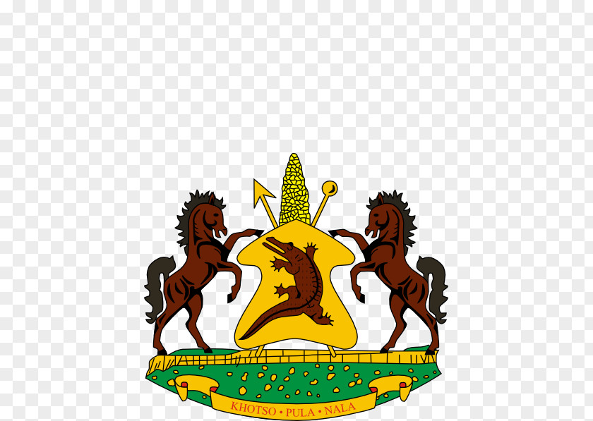 Horses Vector Coat Of Arms Lesotho Clip Art Flag PNG