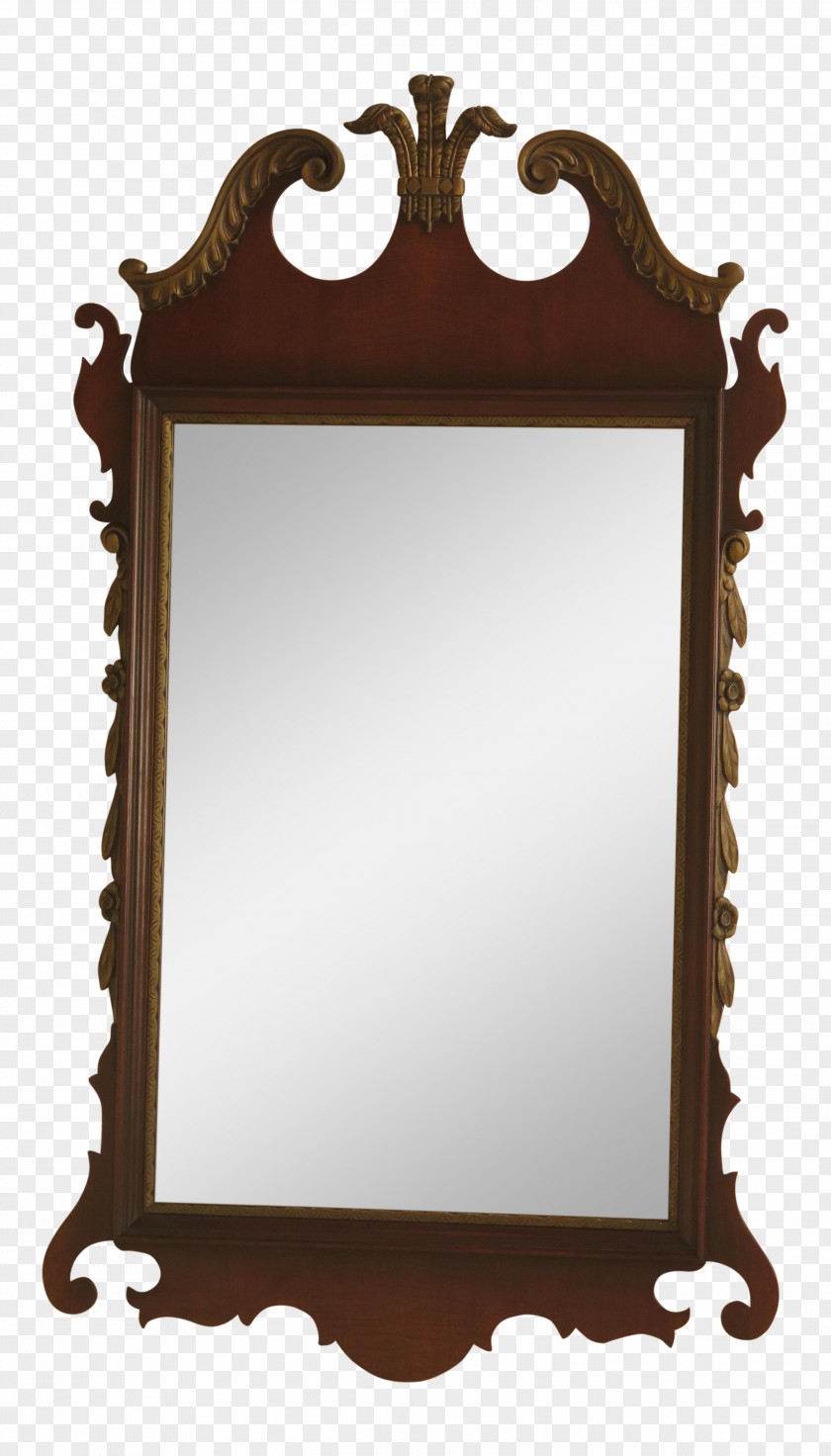 Mirror Chinese Chippendale Mahogany Picture Frames PNG