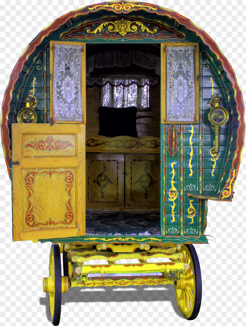 Retro Door Wagon Vardo Romani People Clip Art PNG