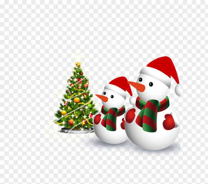 Snowman Christmas Tree PNG