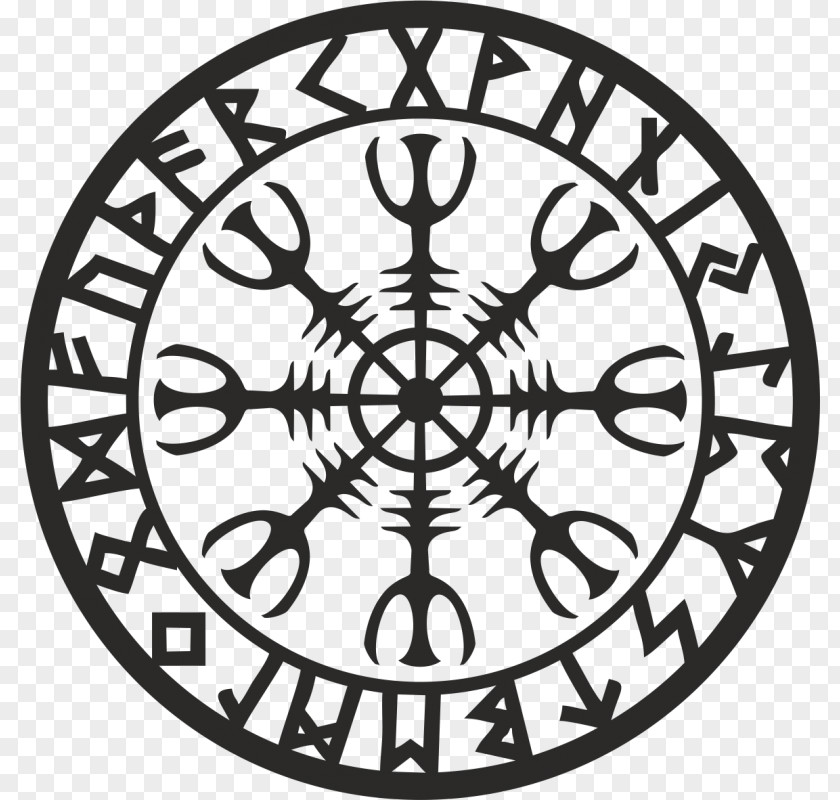 Symbol Helm Of Awe Runes Icelandic Magical Staves Vegvísir Aegishjalmur PNG