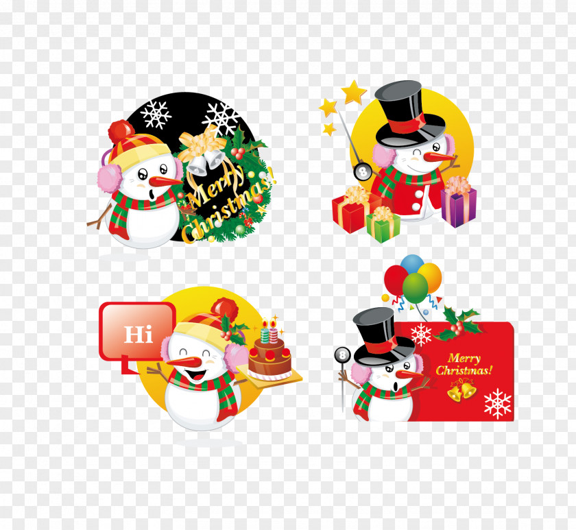 Vector Snowman Brand Clip Art PNG