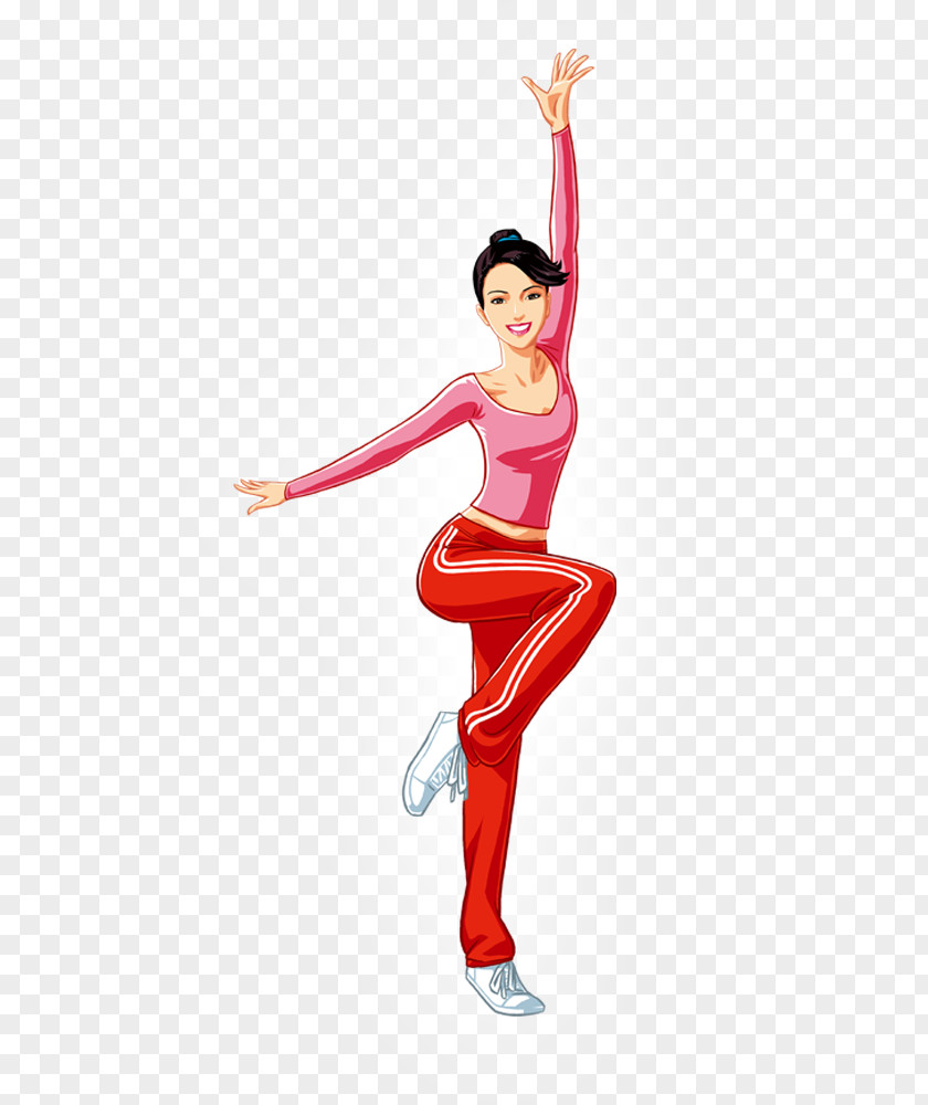 Aerobics Woman Physical Fitness Exercise PNG