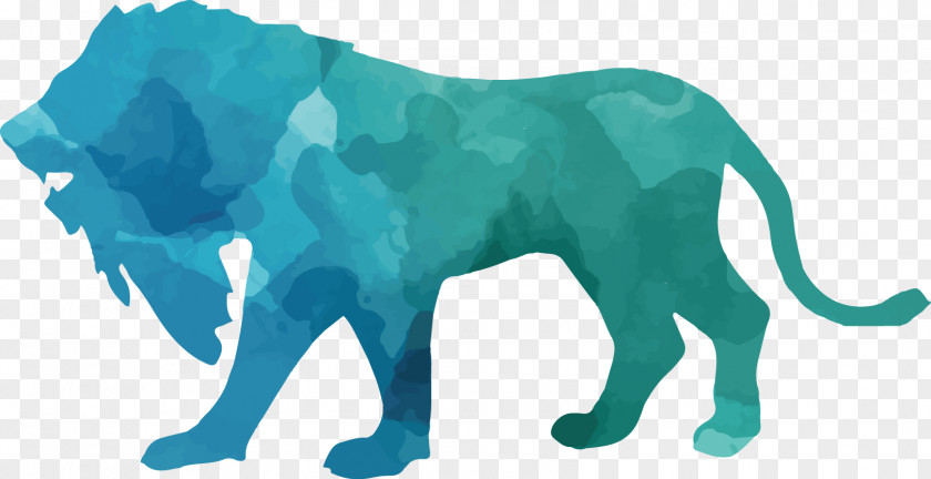 Colorful Animal Silhouettes Set Silhouette Lion PNG